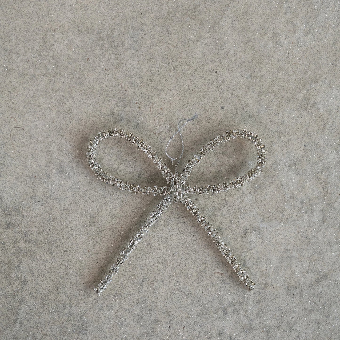 Metal Rhinestone Bow Ornament