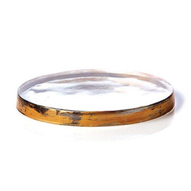Gilded Glass Candle Coaster