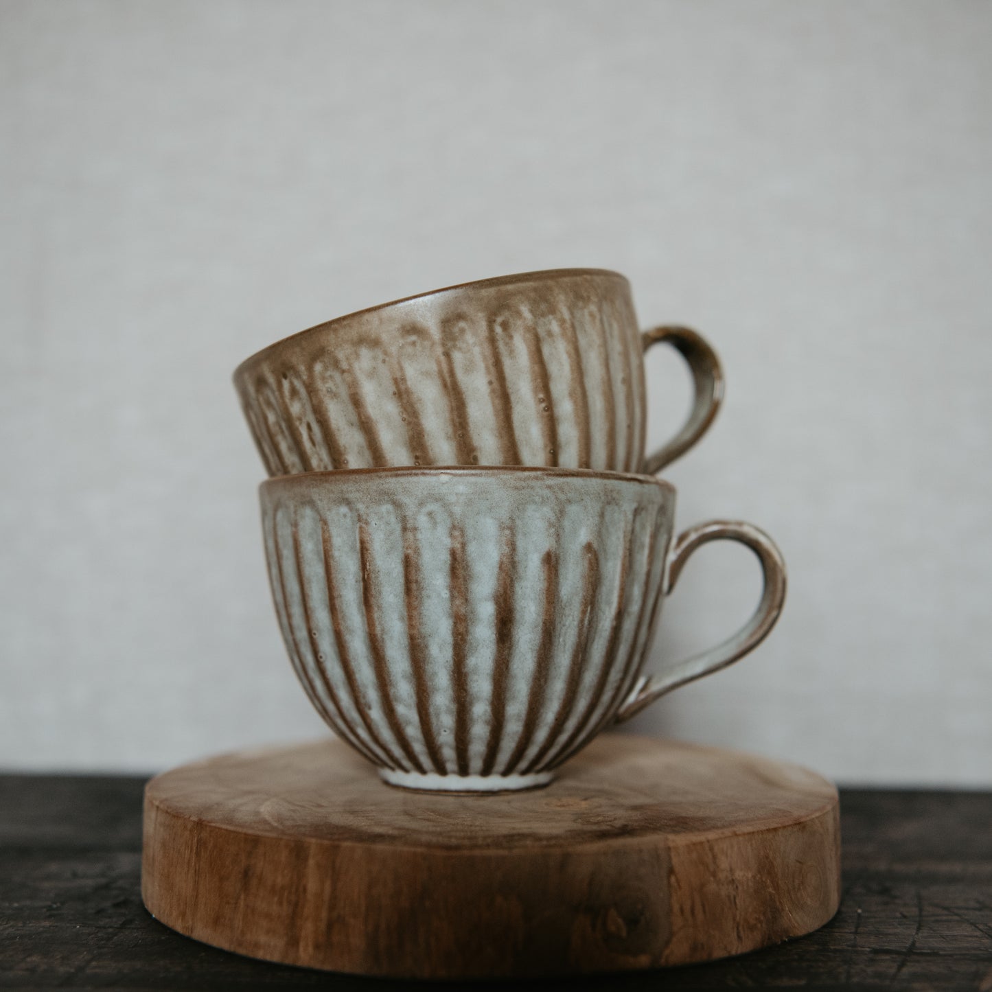 Stoneware Pleated Mug