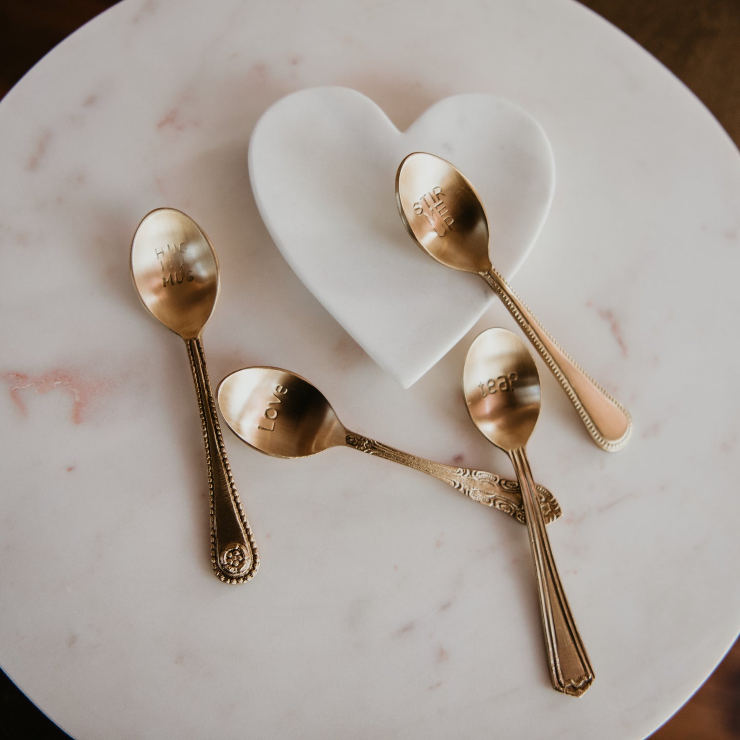 Engraved Brass Spoons