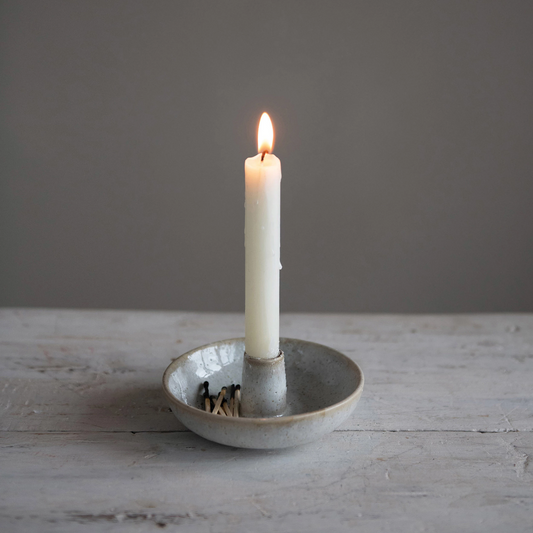 Stoneware Dish W/Holder