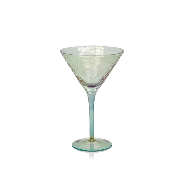 Blue Green Luster Glassware Collection