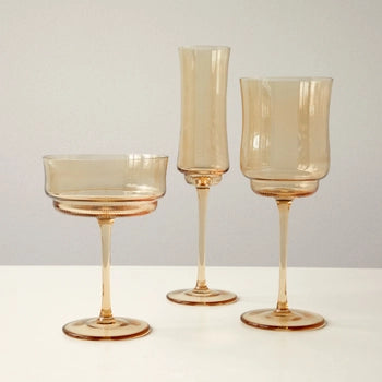 Tulip Amber Glassware