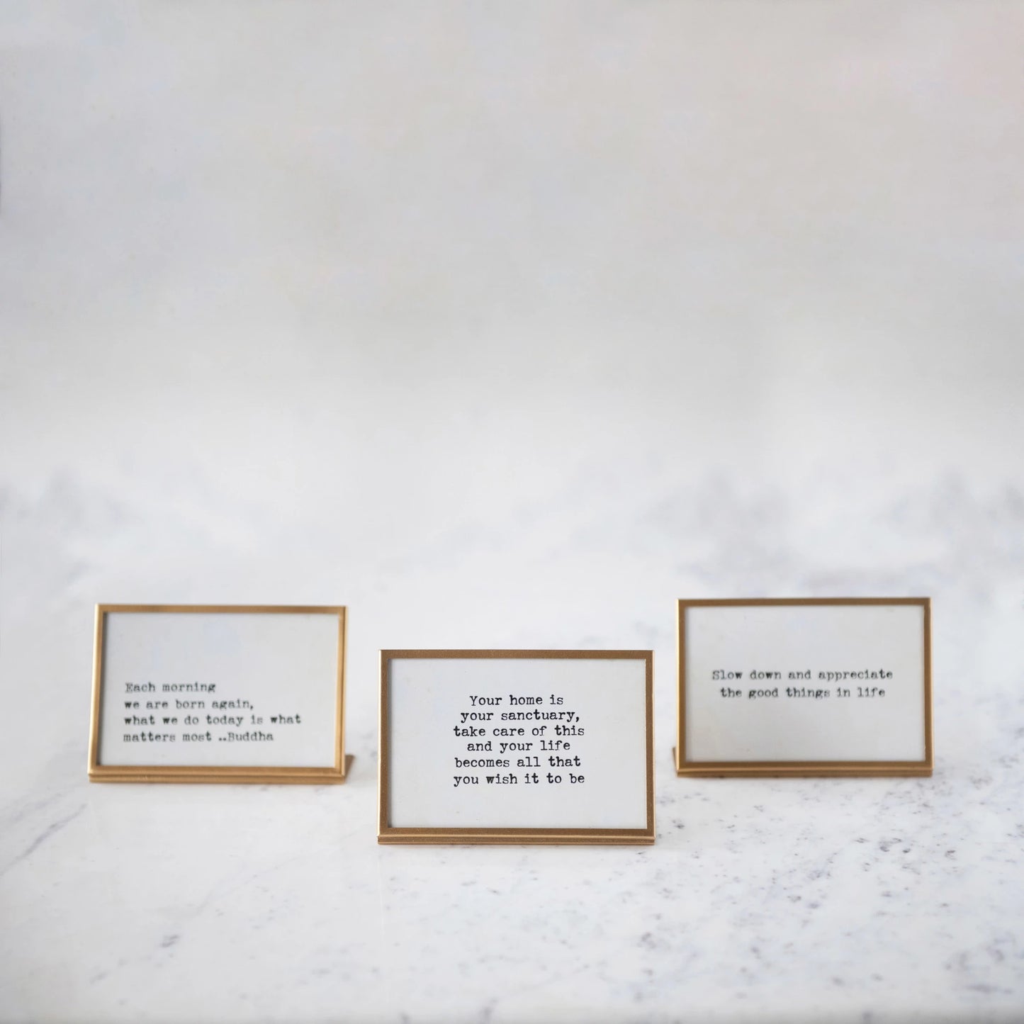 Gold Easel Frame with Quote