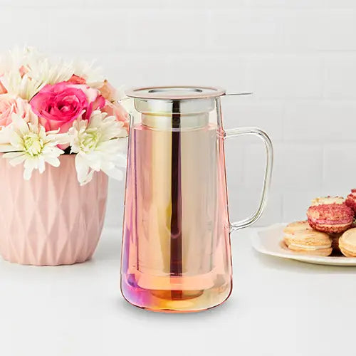 Iridescent Glass Teapot & Infuser