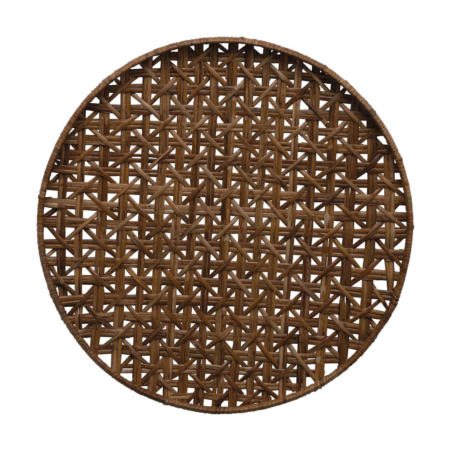 Round Woven Rattan Tray (Pick-Up Only)