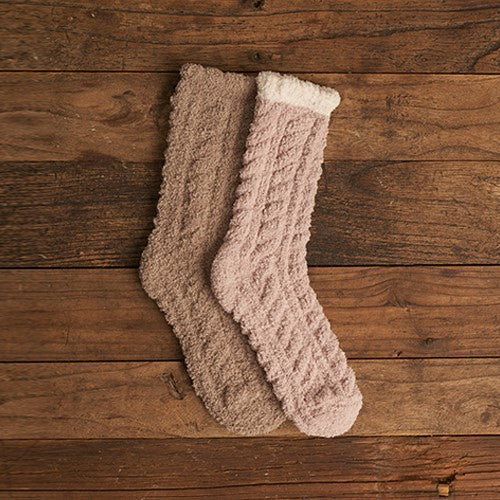 Cable Textured Crew Socks
