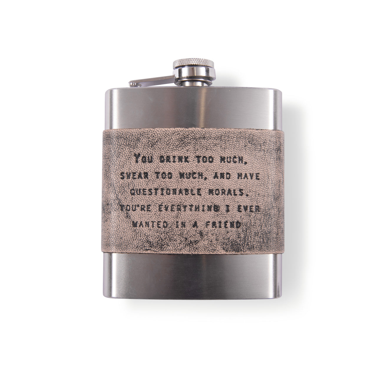 Leather Quote Flasks