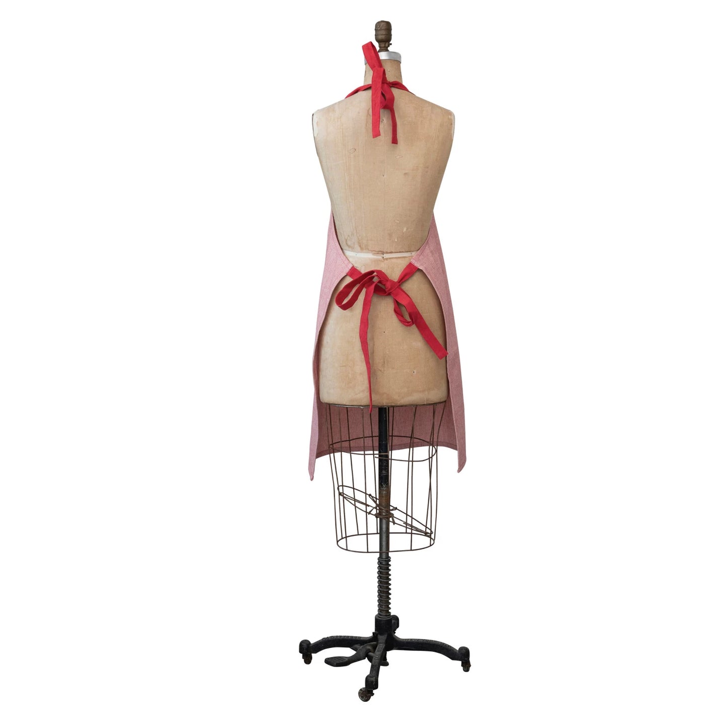 Red Woven Cotton Apron