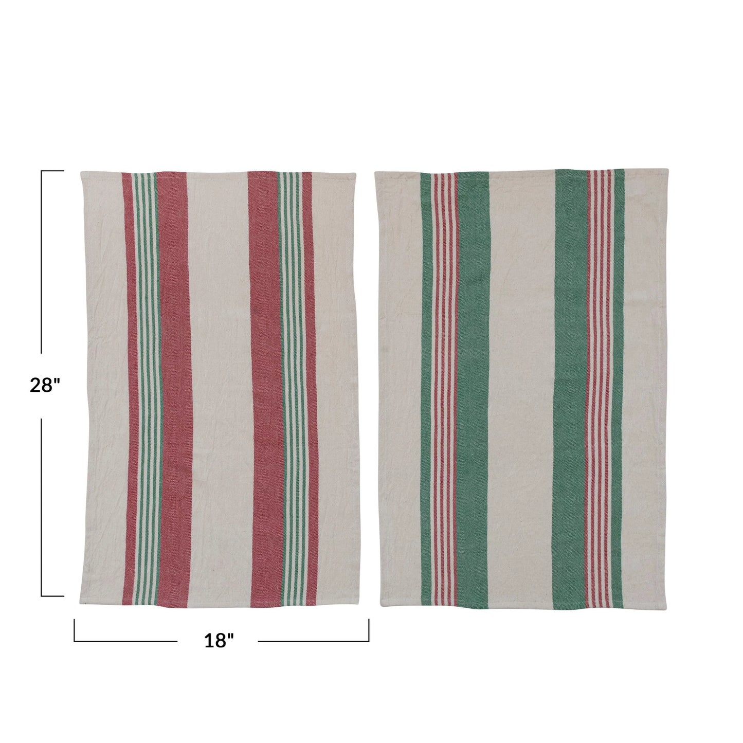 Holiday Striped Tea Towels